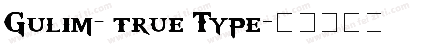 Gulim- true Type字体转换
